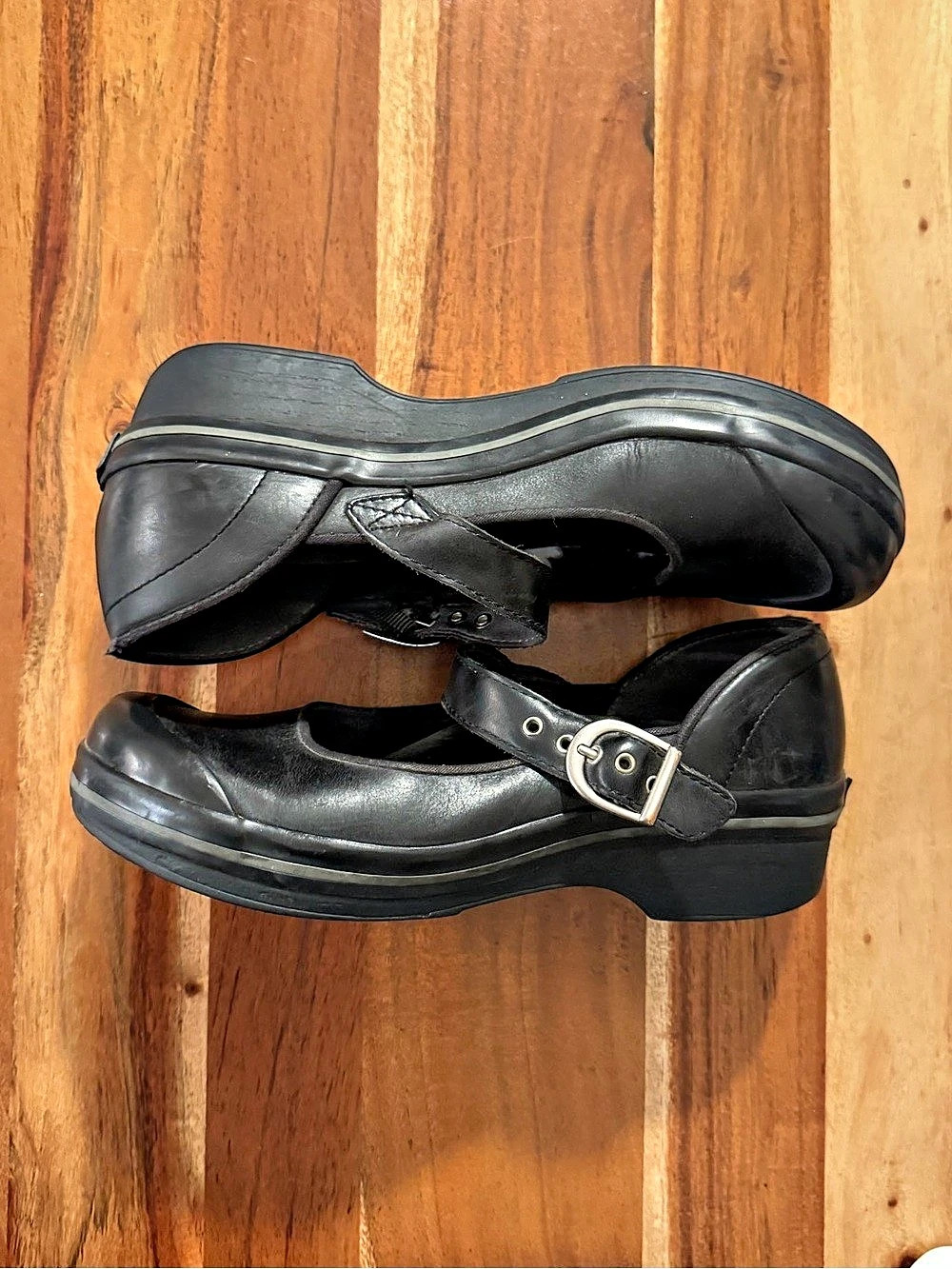 Dansko Black Buckle Clogs EU 38